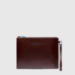 Piquadro Pochette uomo mogano in pelle porta iPadni Blue Square