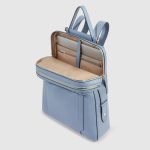 Piquadro Zaino donna celeste in pelle porta pc 15,6 Circle