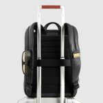 Piquadro Zaino uomo nero in pelle espandibile porta pc 14