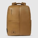 Piquadro Zaino uomo color cuoio in pelle porta pc 15,6