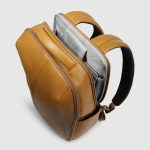 Piquadro Zaino uomo color cuoio in pelle porta pc 15,6