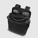 Piquadro Zaino da viaggio nero in pelle porta pc 15,6