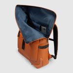Piquadro Zaino roll-top arancio in tessuto gommato resistente all'acqua porta pc 15,6" Corner 2.0