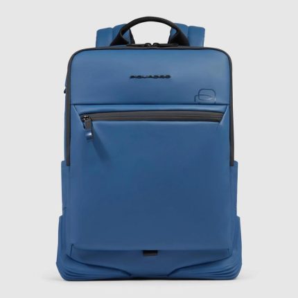 Piquadro Zaino celeste in tessuto gommato resistente all'acqua porta pc 15,6" Corner 2.0