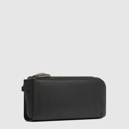 Piquadro Pochette nero in pelle con scomparto per occhiali Modus