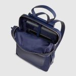 Piquadro Zaino donna blu in tessuto e pelle porta pc 14" Lyra