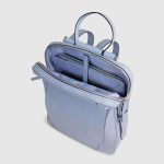 Piquadro Zaino donna violetto in tessuto e pelle porta pc 14" Lyra