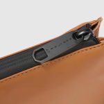 Piquadro Pochette color arancio in tessuto gommato resistente all'acqua Corner 2.0