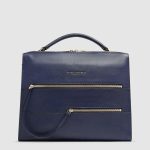 Piquadro Borsa da ufficio donna blu in pelle porta pc 14"