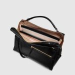 Piquadro Borsa da ufficio donna nera in pelle porta pc 14"