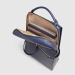 Piquadro Zaino donna blu in pelle porta pc 14"