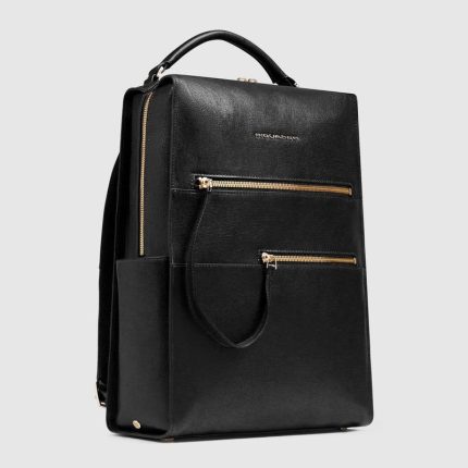 Piquadro Zaino donna nero in pelle porta pc 14"