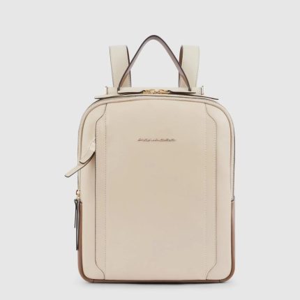 Piquadro Zaino donna in pelle beige cuoio porta iPadircle
