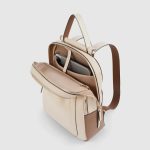 Piquadro Zaino donna in pelle beige cuoio porta iPadircle