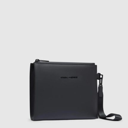 Piquadro Pochette nero in tessuto gommato resistente all'acqua Corner 2.0