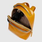 Piquadro Zainetto donna giallo in pelle Blue Square