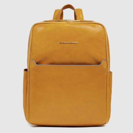 Piquadro Zaino donna giallo in pelle porta pc 14" Blue Square