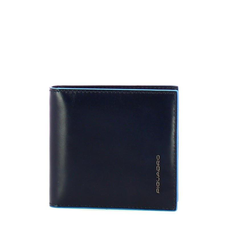 Piquadro Portafogli uomo blu in pelle con fermasoldi Blue Square Piquadro Portafogli uomo blu in pelle con fermasoldi Blue Square