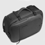 Piquadro Zaino da viaggio nero porta pc 15,6" in tessuto riciclato e pelle Lyss