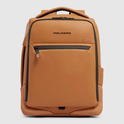 Piquadro Zaino da viaggio arancio resistente all' acqua porta pc 15,6 Corner 2.0