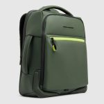 Piquadro Zaino da viaggio verde resistente all' acqua porta pc 15,6 Corner 2.0