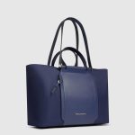 Piquadro Shopping bag blu in tessuto e pelle porta pc 15,6" pieghevole Lyra