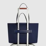 Piquadro Shopping bag blu in tessuto e pelle porta pc 15,6" pieghevole Lyra
