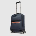 Piquadro Trolley da cabina a 4 ruote blu resistente all'acqua Corner 2.0