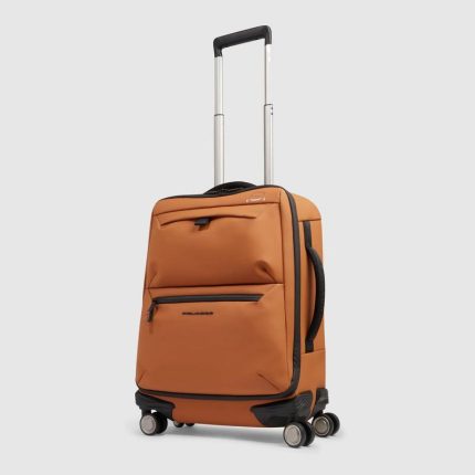 Piquadro Trolley da cabina a 4 ruote arancio resistente all'acqua Corner 2.0