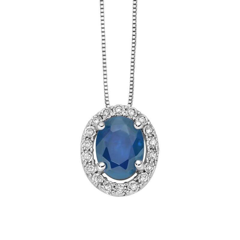 Donnaoro luce collierino con zaffiro e diamanti Donnaoro luce collierino con zaffiro e diamanti