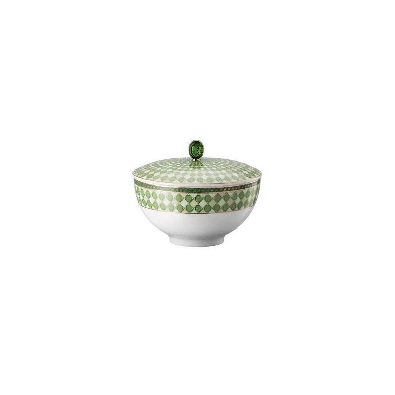 Swarovski x Rosenthal coppetta brodo 15 cm verde con coperchio signum Swarovski x Rosenthal coppetta brodo 15 cm verde con coperchio signum