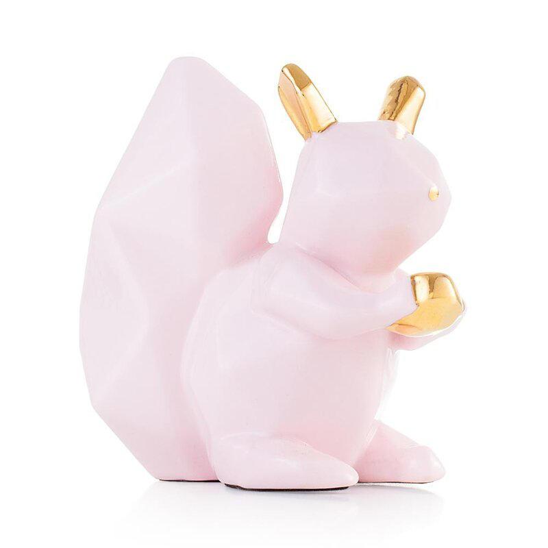 Emo Scoiattolo in ceramica rosa cipria Emo Scoiattolo in ceramica rosa cipria