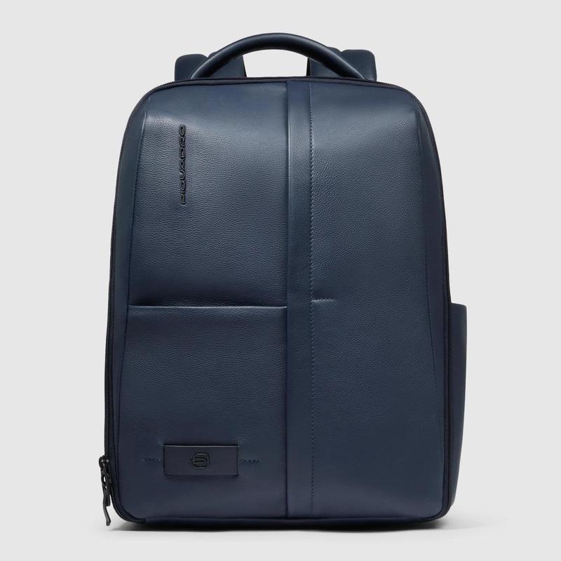 Piquadro Zaino uomo blu in pelle porta pc 14 Piquadro Zaino uomo blu in pelle porta pc 14