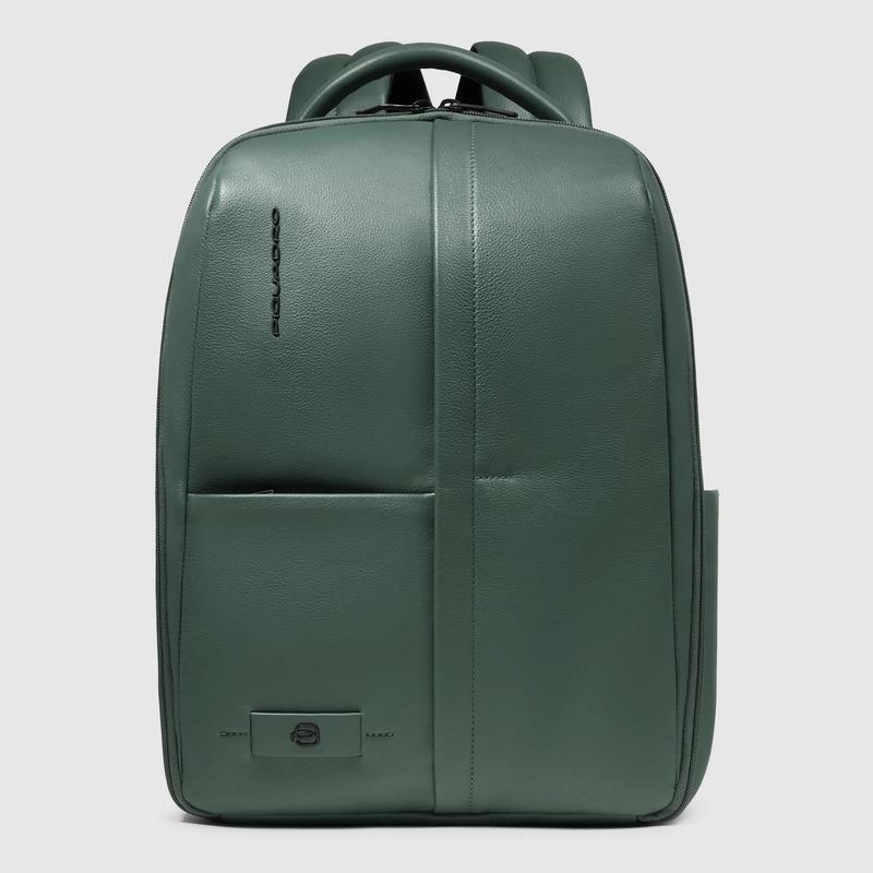Piquadro Zaino uomo verde in pelle porta pc 14 Piquadro Zaino uomo verde in pelle porta pc 14