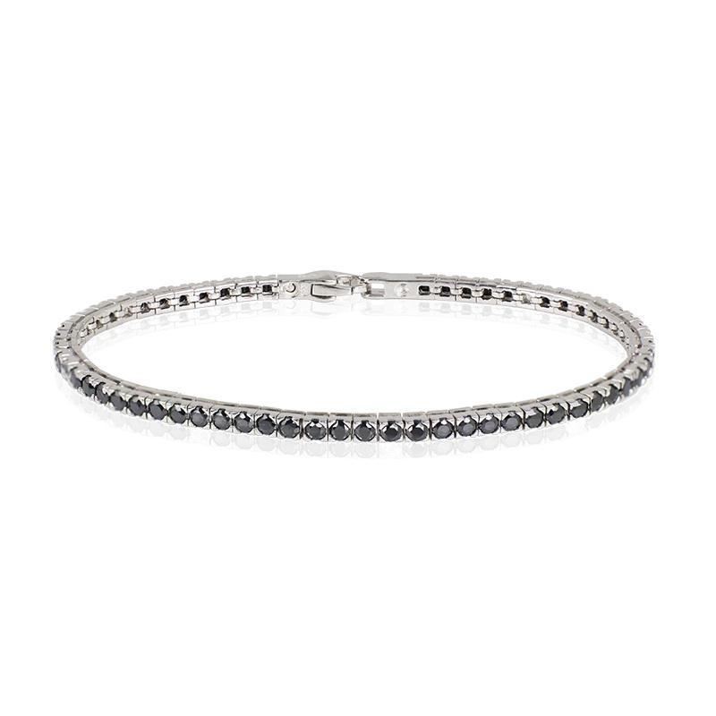 Rossoamante Bracciale tennis in argento 925 con pietre nere Rossoamante Bracciale tennis in argento 925 con pietre nere