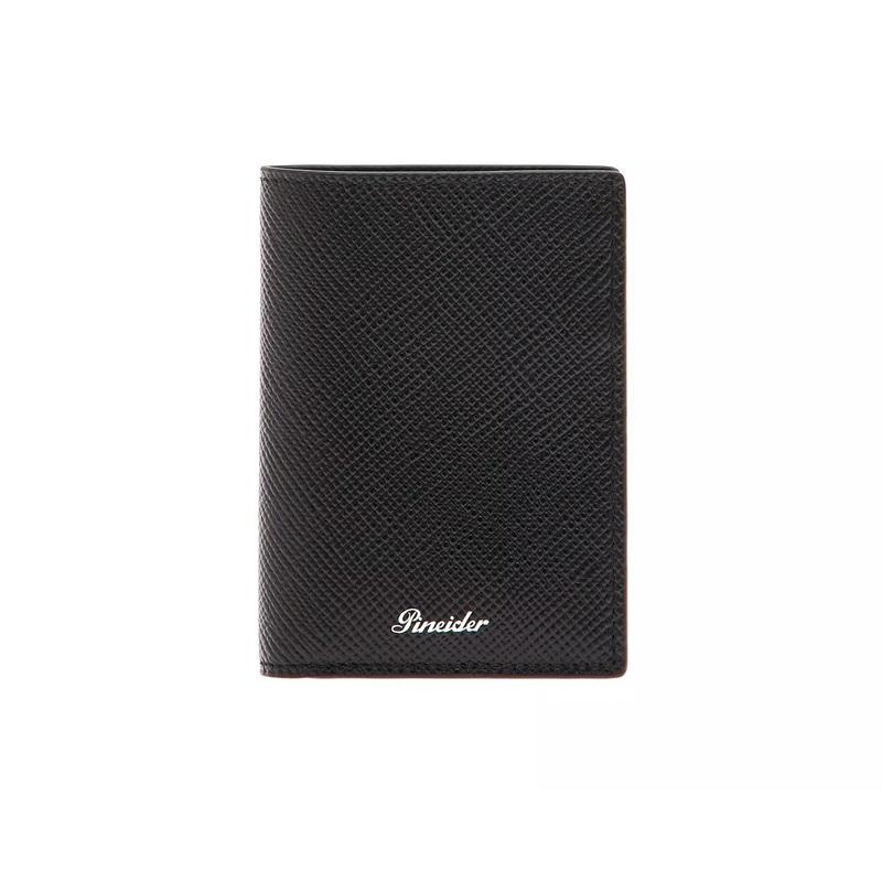 Pineider Porta carte verticale nero in pelle Collezione Essenziale Pineider Porta carte verticale nero in pelle Collezione Essenziale