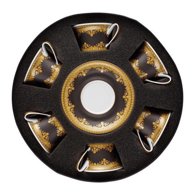 Versace set di 6 tazze the con piattini i love baroque nero Versace set di 6 tazze the con piattini i love baroque nero