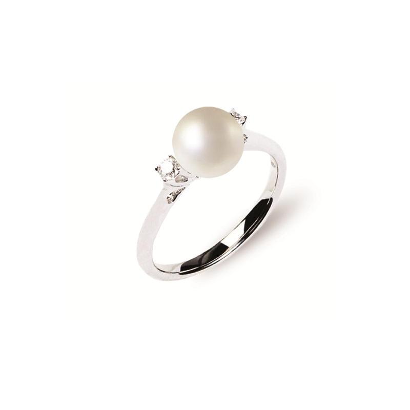 Donnaoro luce anello con perla e diamanti Donnaoro luce anello con perla e diamanti