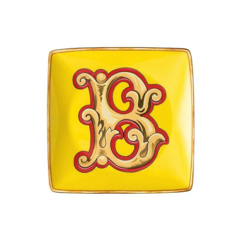Versace coppetta quadrata 12 cm lettera B holiday alphabet Versace coppetta quadrata 12 cm lettera B holiday alphabet