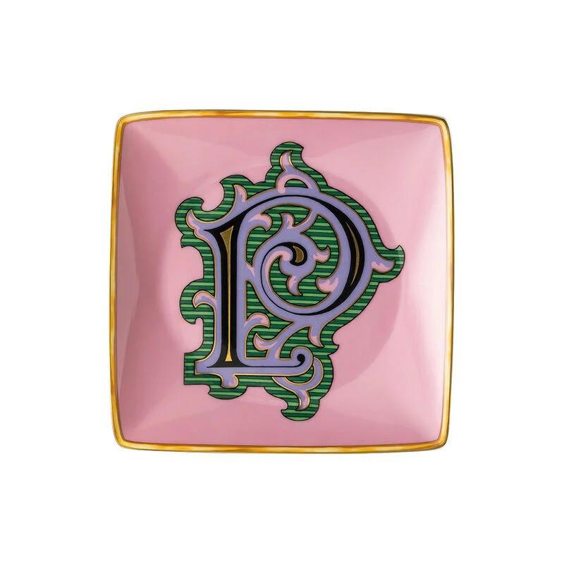 Versace coppetta quadrata 12 cm lettera P holiday alphabet p Versace coppetta quadrata 12 cm lettera P holiday alphabet p