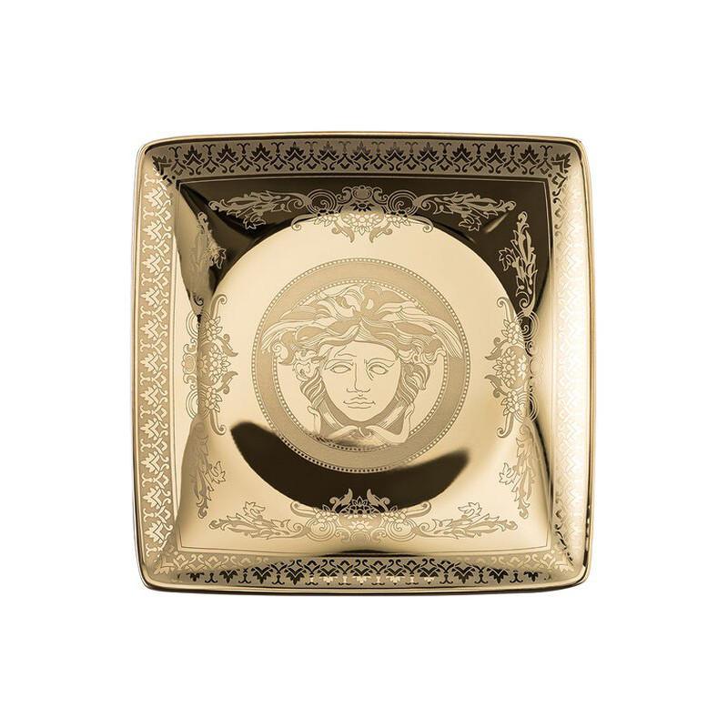 Versace coppetta quadrata 12 cm golden medusa Versace coppetta quadrata 12 cm golden medusa