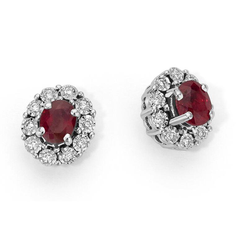 Donnaoro luce orecchini con rubini e diamanti Donnaoro luce orecchini con rubini e diamanti
