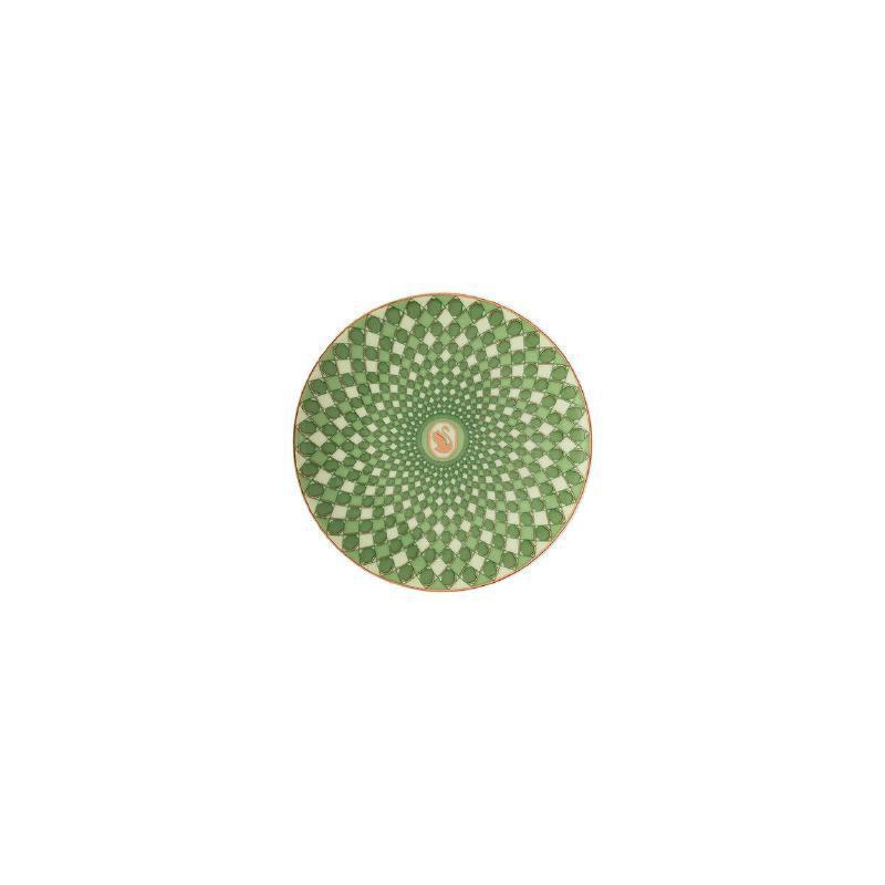 Swarovski x Rosenthal piatto piano 10 cm verde signum Swarovski x Rosenthal piatto piano 10 cm verde signum