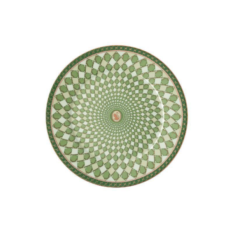 Swarovski x Rosenthal piatto piano 18 cm verde signum Swarovski x Rosenthal piatto piano 18 cm verde signum
