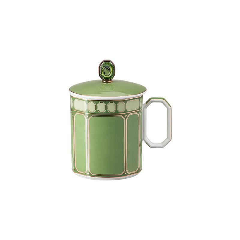 Swarovski x Rosenthal bicchiere verde con coperchio signum Swarovski x Rosenthal bicchiere verde con coperchio signum