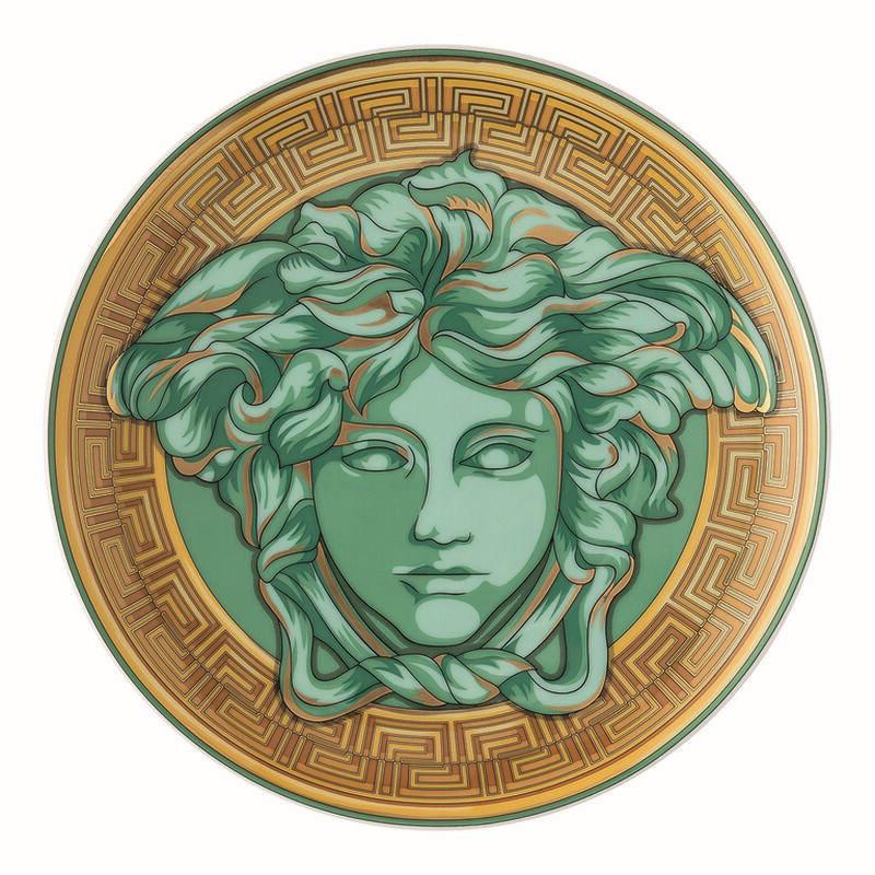 Versace piatto piano 17 cm medusa amplified green Versace piatto piano 17 cm medusa amplified green