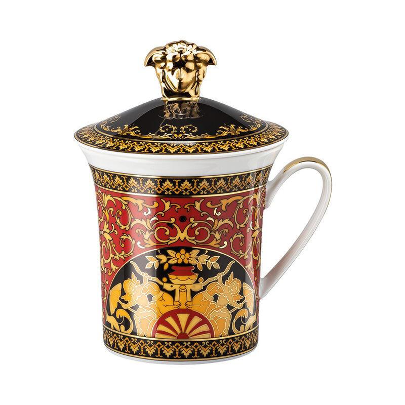 Versace bicchiere con coperchio 30iversario medusa rosso Versace bicchiere con coperchio 30iversario medusa rosso