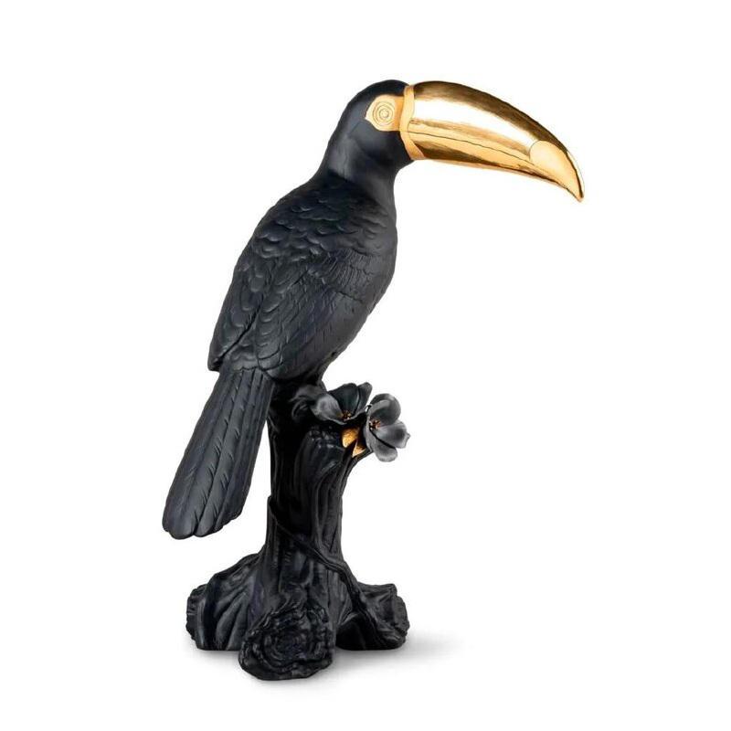 Lladro tucano nero e oro edizione limitata Lladro tucano nero e oro edizione limitata