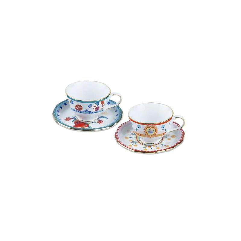 Baci milano set di 2 tazze caffe con piattini mamma mia Baci milano set di 2 tazze caffe con piattini mamma mia