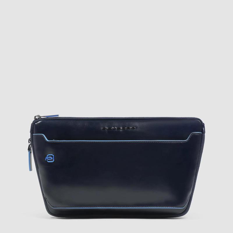 Piquadro Marsupio blu in pelle con attacchi tracolla riposizionabili Blue Square Piquadro Marsupio blu in pelle con attacchi tracolla riposizionabili Blue Square
